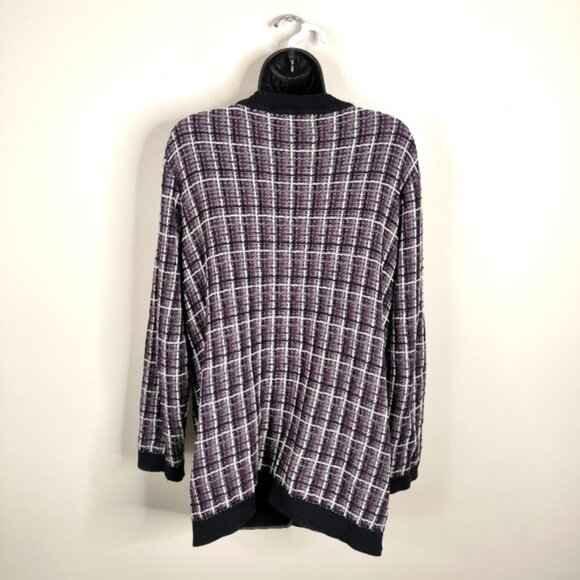 Cleo Vintage Clueless Tweed Preppy Old Money Retro 90s Y2K Style Cardigan XL - Picture 2 of 9